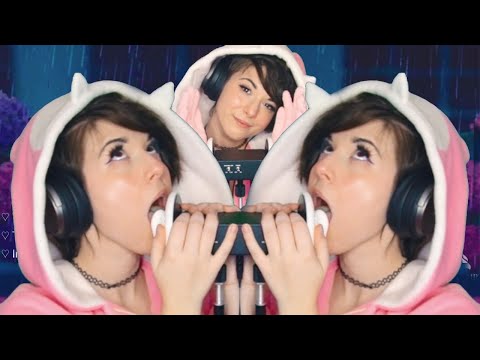 Crisp ASMR triggers for relaxation w/ rain sounds 🎀 ear nommies 🎀 positive affirmations