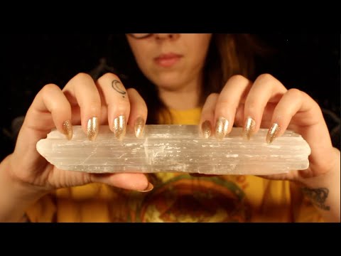 Tapping on My Crystals ASMR ~ Repeating Relax & Mouth Sounds 🍄