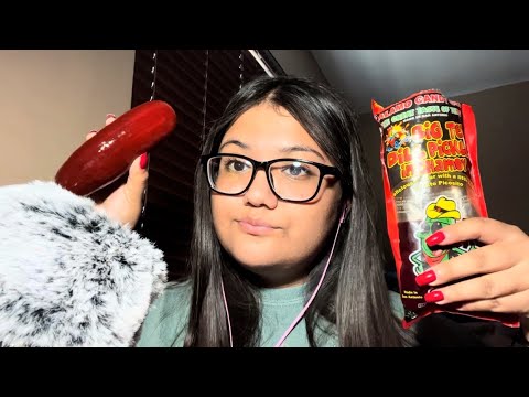 ASMR ~ EATING A CHAMOY PICKLE !!! + MOUTH & EATING SOUNDS 👄