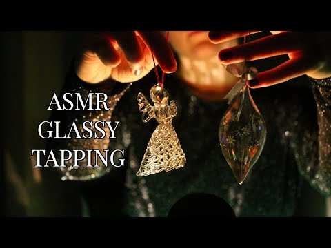 ASMR Tapping on glass ornaments💎Naputtelua lasikoristeisiin