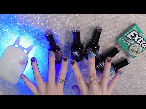 ASMR Intense Gum Chewing Ramble | Applying Gel Nail Polish For The First Time