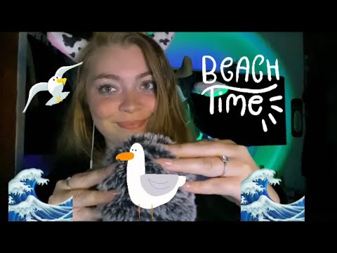 ASMR| Beach/Ocean Sounds (Seagull noises, & wave sounds)