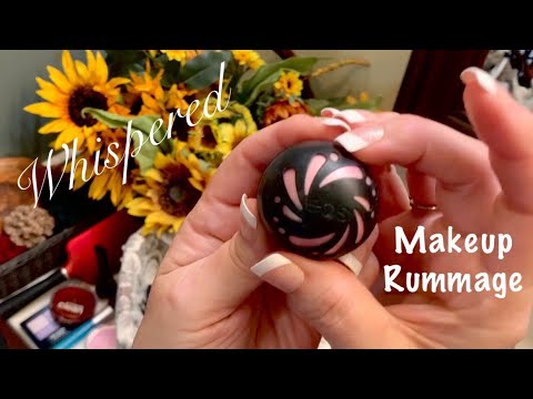 ASMR Makeup Rummage (Whispered) Show & Tell (no talking version deleted by accident!) 🥺