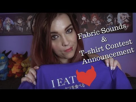 ☆★ASMR★☆ Fabric Sounds & T-Shirt Contest Winner Announcement | Update & Tad #55