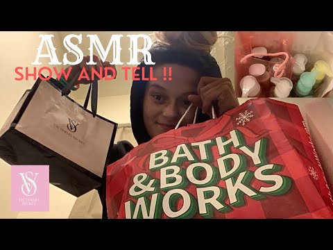 ASMR Bath and Bodyworks + Victoria’s Secret show & tell shopping haul ! - what’s in my bag