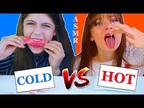 HOT VS COLD ASMR FOOD CHALLENGE