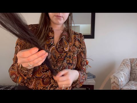ASMR Halloween Role Play 5/5: Removing Your Makeup, Wig, and Nails After The Party (hair sounds)