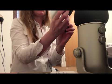 ASMR Hairbrush Sounds |Tapping and Scratching | Rayban Sunglasses Case | Whispered Chat