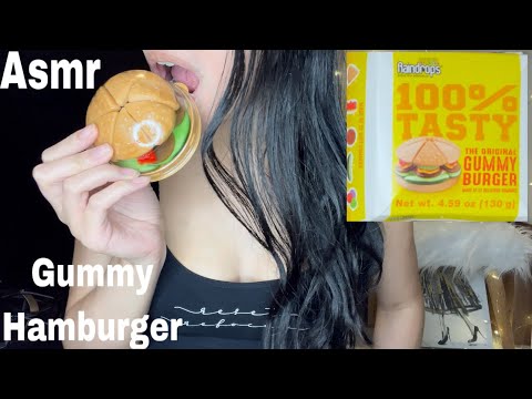 Asmr Eating a Gummy Hamburger No Talking