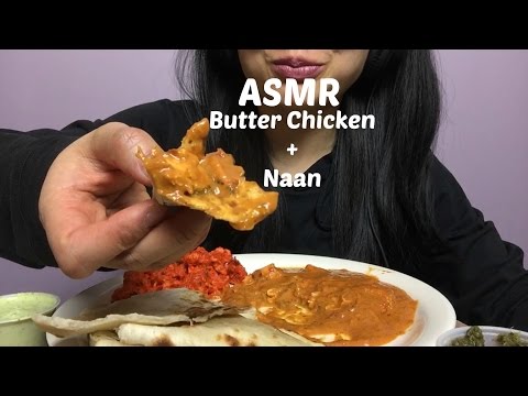 ASMR Butter Chicken + Naan NO TALKING (EATING SOUNDS) | SAS-ASMR