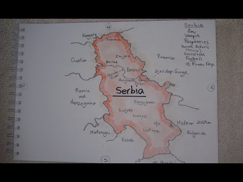 ASMR - Map of Serbia - Australian Accent - Chewing Gum, Drawing & Describing in a Quiet Whisper