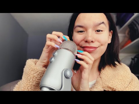 ASMR scratching the microphone (SO TINGLY) (LONG NAILS)