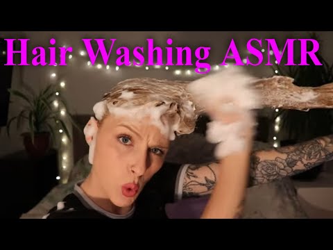 Relaxing ASMR Hair Wash, Hair Sounds and Triggers!