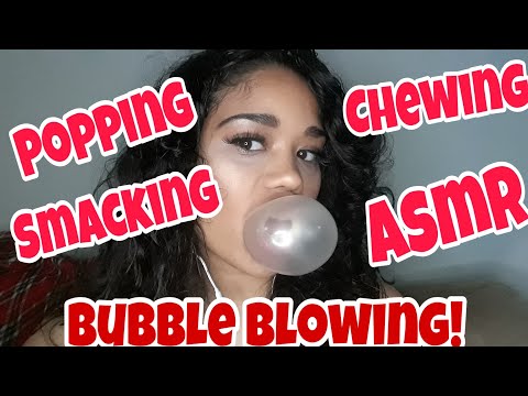 CHEWING BUBBLE GUM Part 2 ...Asmr Video.