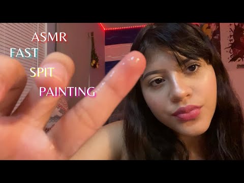 ASMR FAST SPIT PAINTING | Nini ASMR