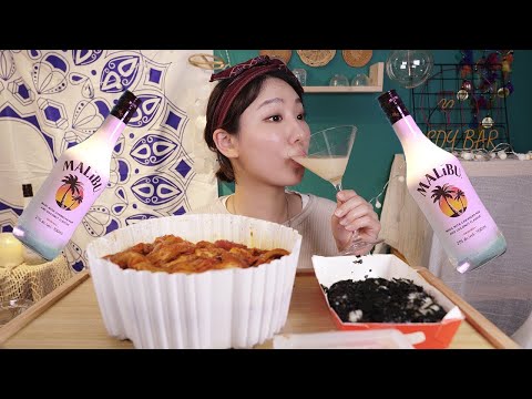 [ASMR] 첫 취중 ASMR😵 | 맵찔이의 엽떡 오리지널 맛 도전!! (Ft. 말리부)