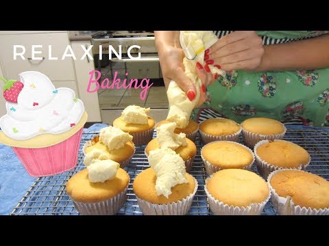 ASMR Bake With Me - Vanilla Cupcakes  [Whispered. Mouth Sounds]