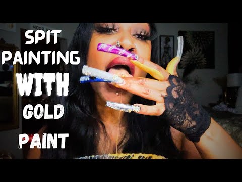 ASMR Juicy Spit Painting You With Gold Edible Paint Lofi Music | Sleep In Minutes