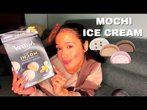 ASMR Eating Mochi Ice Cream for the first time💕🤤