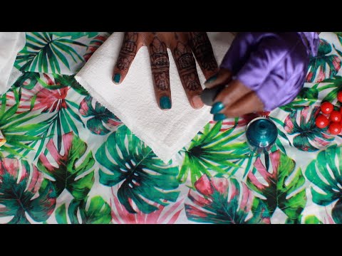 FELT LIKE PAINTING MY REAL NAILS ASMR EATING SOUNDS