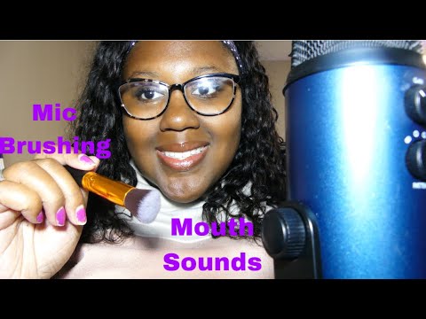 ASMR *Mic brushing sounds & wet mouth sounds | Janay D ASMR
