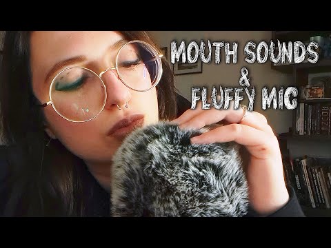 ASMR (no talking) Mouth Sounds + Fluffy Mic Cover ❤️ (very tingly)