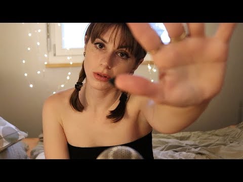 ASMR - Gentle Reiki Plucking for Energy Cleansing (upclose, visual triggers, positive affirmations)