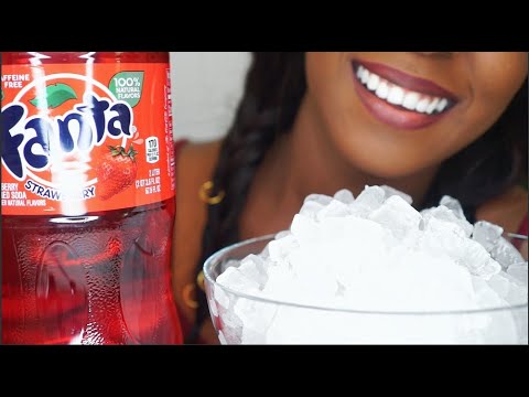 FANTA - EXTREME FIZZY & ICE EATING - ASMR (No Talking) My 100th video!