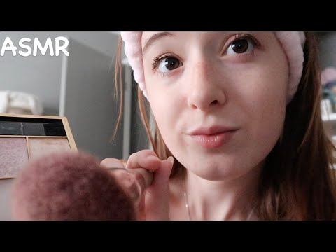 ASMR Best friend does your makeup during sleepover! 💤🎀