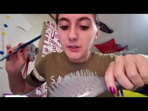 ASMR cleaning my hair brushes!
