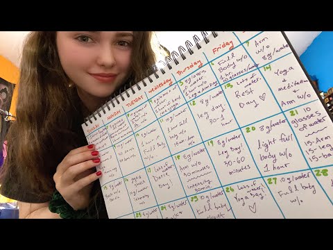 🔥 ASMR Workout Planning ~ My 35 Day Challenge 🔥