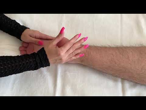 ASMR | Long nail whispered foot base tickling