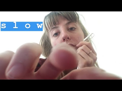 asmr | slow hand movements with mouth sounds & inaudible whispers // ATTADIM challenge!
