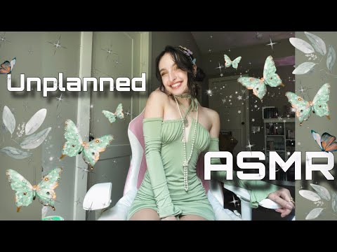 Unplanned ASMR w/ Randomness FAST Aggressive Triggers ( Mouth Sounds, Finger Flutters/Snapping +)