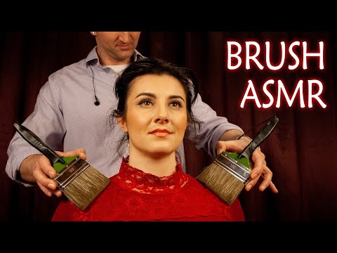 ASMR Brush Massage, Relaxing Brushing Sounds Real Person