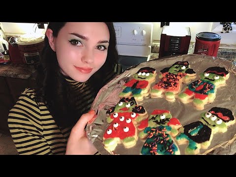 [ASMR] Making Zombie Cookies from scratch! 🧟‍♀️🍪