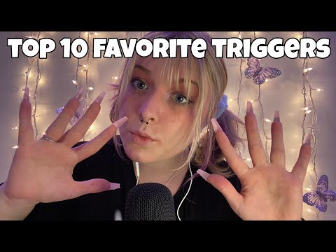 ASMR Your top 10 favorite fast and aggressive triggers! peripheral, red light green light 😮‍💨🖤✨