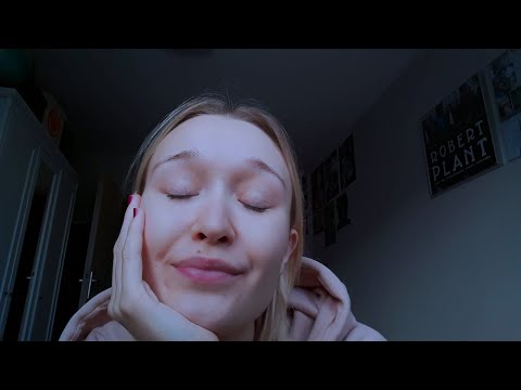 ASMR Close Friend Comforts You on a Windy Evening ☕ | Face Touching, Tea, Candles [blue filter]