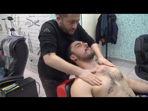 ASMR TURKISH MASSAGE (NECK AND EAR CRACK )head massage=back massage=arm massage=face and ear massage