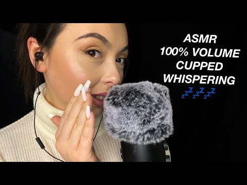 ASMR CLOSE CUPPED WHISPERING | 100% VOLUME CLICKY MOUTH SOUNDS