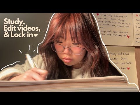 「VLOG」 Study & Edit with me☕️ LOCK IN!