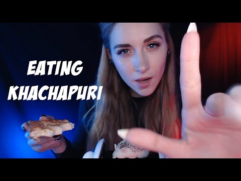 Eating Khachapuri, cheese bread, eating sounds, mouth sounds | ASMR_kotya