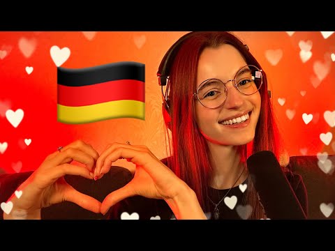 ASMR | Trying to speak German, Mouth Sounds, Hand Visuals - Super Tingly for Sleep (Sonne-Rammstein)