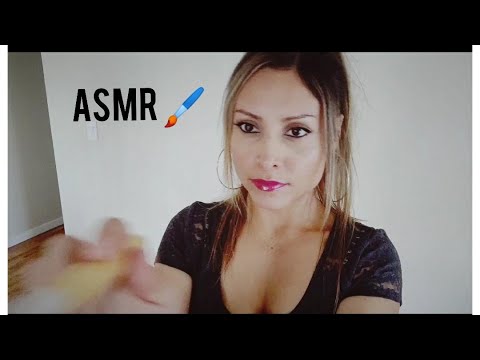 Asmr- Brushing your face with soft brush