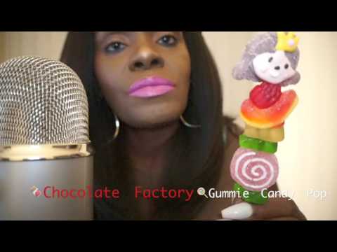 Eating Gummy Candy ASMR CHEWY | Chocolate Factory