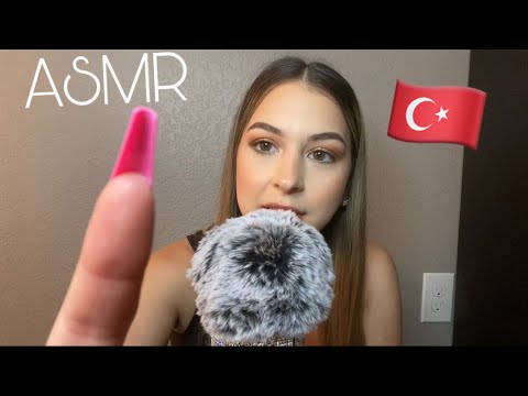ASMR trying to speak Turkish 😬😅🇹🇷 close up whispers ♥️ (I tried lol)