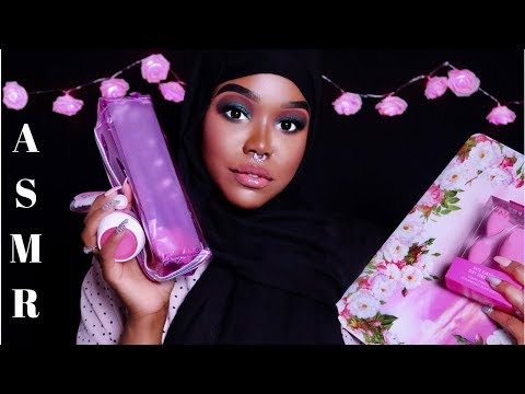 ASMR Pink Triggers 💖 Whispering, Tapping, & Lid Sounds For Sleep 💖😴