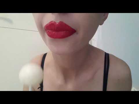 ASMR Thank you for 1K SUBSCRIBERS licking lollipop sucking