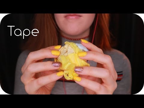 ASMR Crinkly Ball of Tape + Layered Tape Peeling Sounds ✨