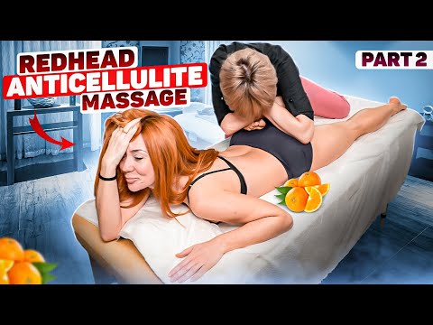 RELAXING ASMR MASSAGE FOR REDHEAD GIRL WITH FUNNY TAN LINES ON LUMBAR